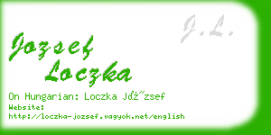 jozsef loczka business card